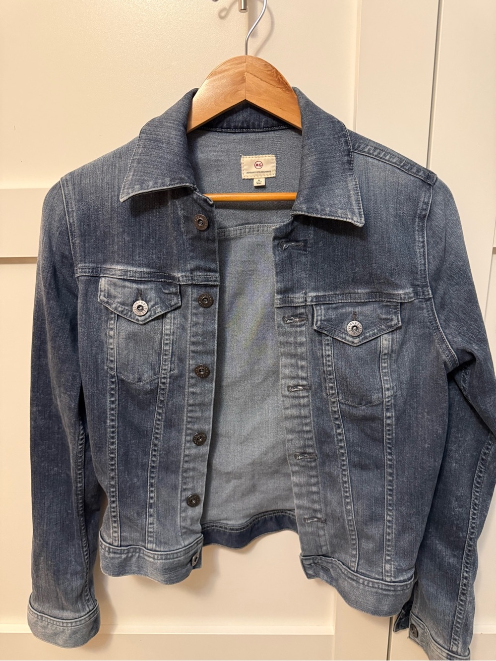Ag Adriano Goldschmied Faded Blue Denim Jacket